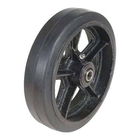 Vestil Mold on Rubber Wheel 8x2 Black WHL-MR-8X2